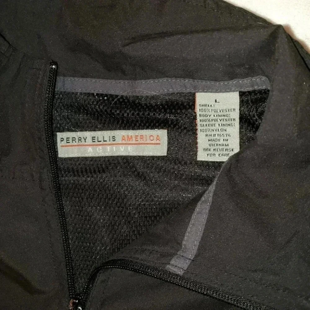 Perry Ellis America Active Men's Black Polyester Jacket Size‎ L